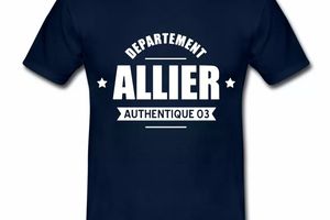 T Shirt Auvergne Département Allier Authentique 03 HBM