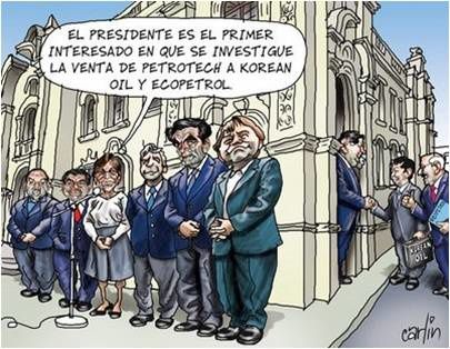 Hechos de la politica peruana poresentados por el caricaturista Carlin