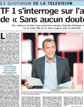 "Sans aucun doute" en sursis sur TF1, jusqu'en décembre ?