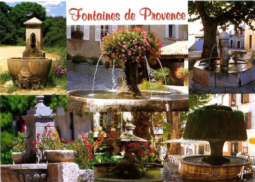 Des cartes postales de paysages de Provence que j'ai scannées pour vous.