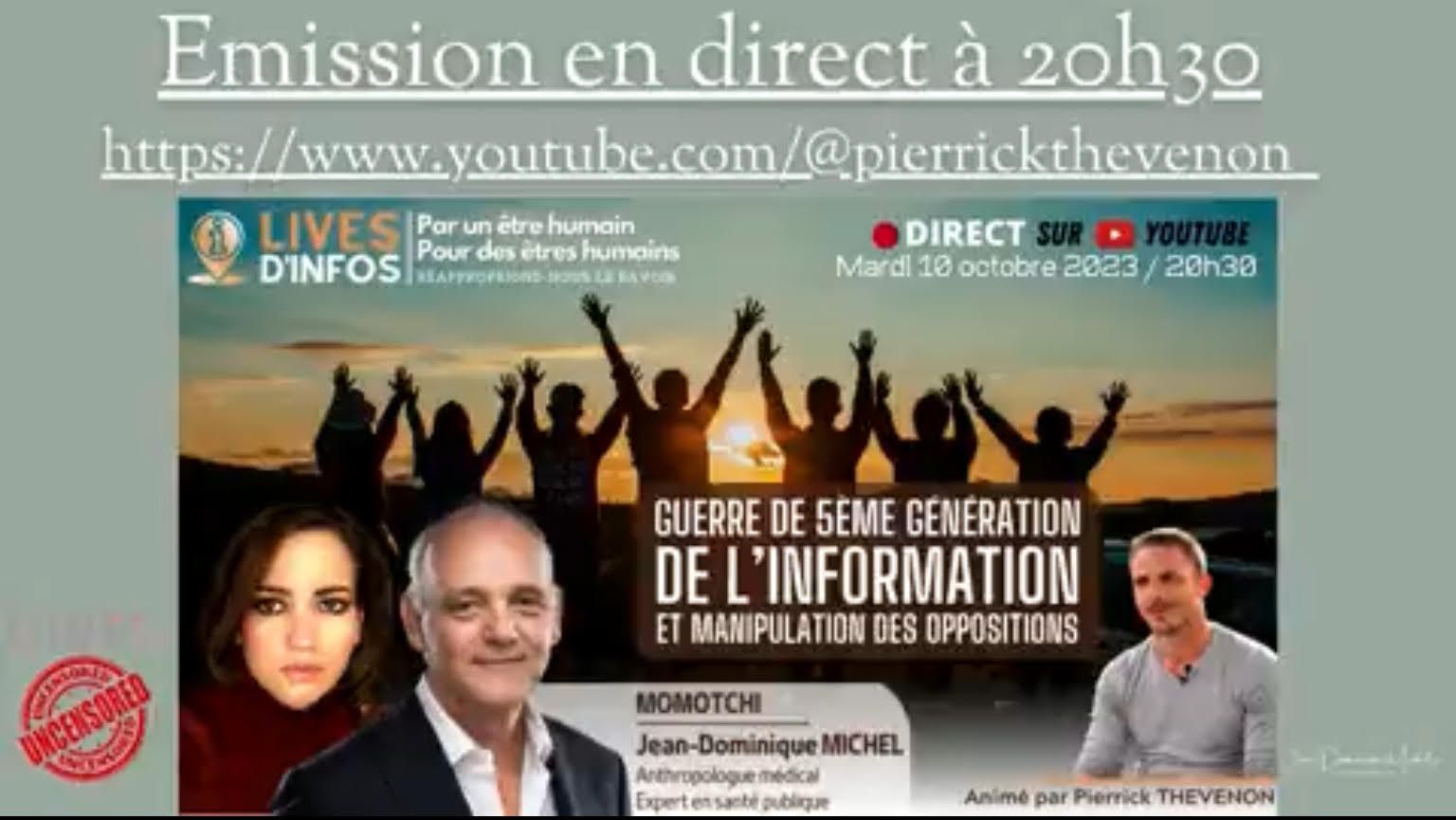 Nous vivons d'ores et déjà dans un monde de plus en plus virtuel, captifs de bulles d'informations globales mais aussi taillées sur mesure pour chacun d'entre nous. Aux fins de s'assurer que nous réagissions comme nous réagissons. Je me réjouis d'en parler avec Momotchi, ingénieure en électronique, et Pierrick Thévenon. Émission du 10 octobre 2023.