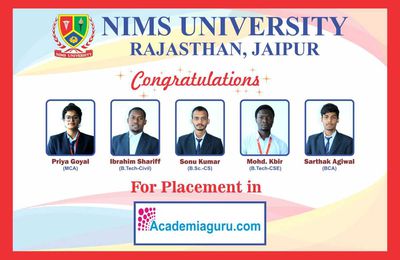 Campus Placement Drive 2018 in Nims Univeristy - Academia Guru