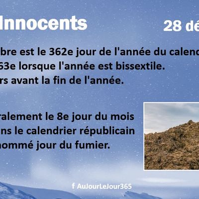 Bonne fête aux Innocent et aux Gaspard