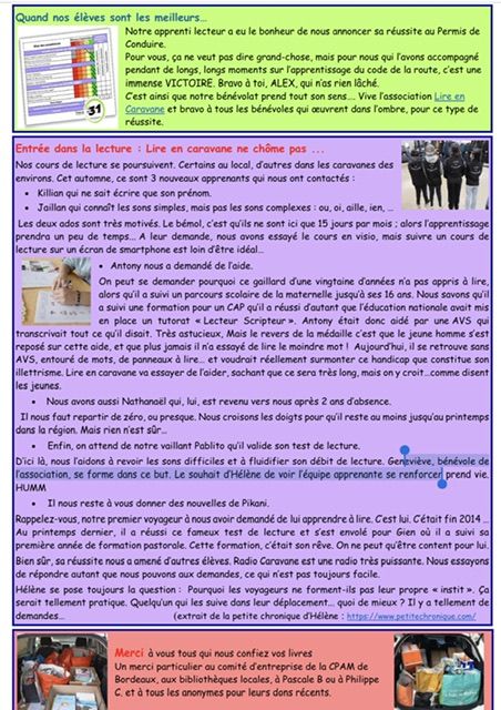 News Letter 6 de Lire en Caravane