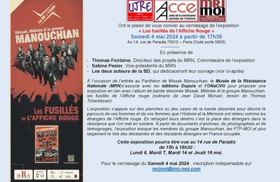 L'évènement : Vernissage de l'exposition "Les Fusillés de l'Affiche Rouge" 