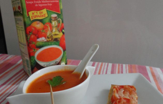 Gazpacho Alvalle et ses petites mises en bouche