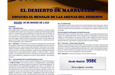 Ven a recuperar el mensaje que las arenas del desierto guardan  para ti