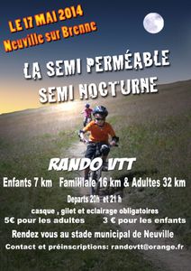 L'APE organise sa Rando VTT en Semi-Nocturne le 17 mai 