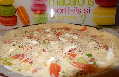 Tarte saumon, poireaux