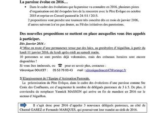 Sainte Croix des Confluents: une paroisse en mouvement !