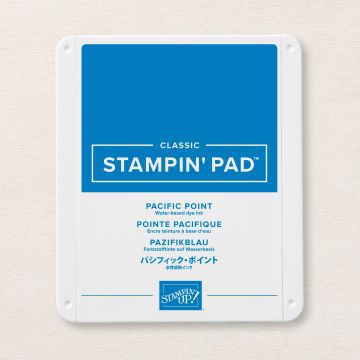 Encreur  Pointe Pacifique Stampin'Up (bleu électrique) - aquarelle - encre à eau - tamponnage - simple stamping - ink pad