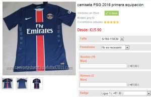 Comprar online  Ligue 1 camisetas de futbol baratas 15-16,Lyon, Marseille, Paris Saint-Germain