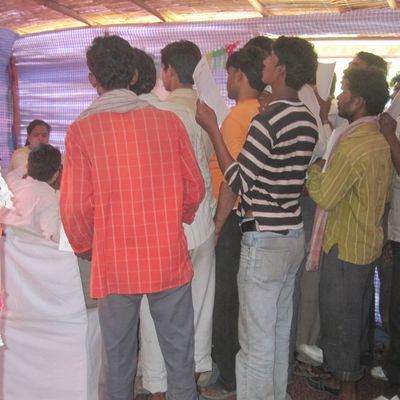 Camp de soins rickshaw puller