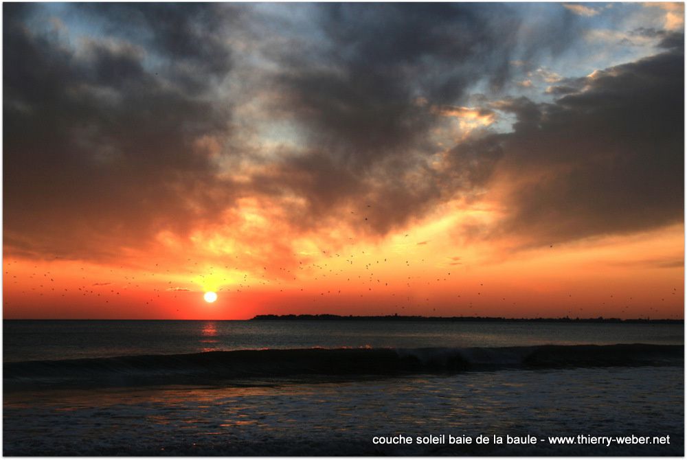 Couché de soleil baie de La Baule - Photos Thierry Weber Photographe de Mer Guérande La Baule