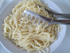 Spaghettis en sauce