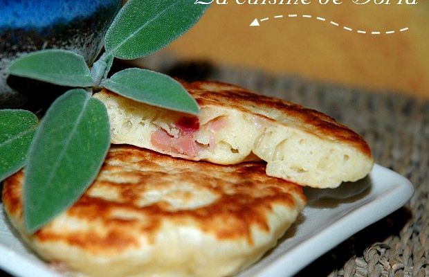 Blinis au jambon de pays et parmesan