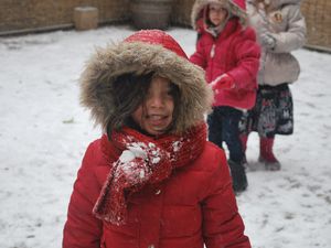 Partie de boules de neige