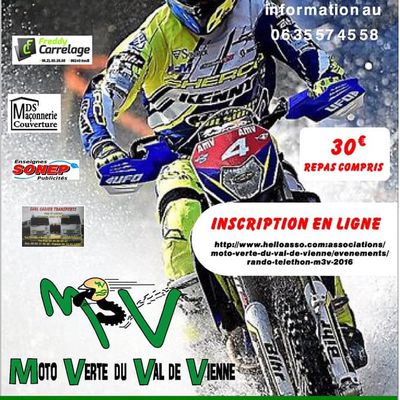 Balade moto - quad Téléthon du M3V, le 14 décembre 2019 à Marnay (86)