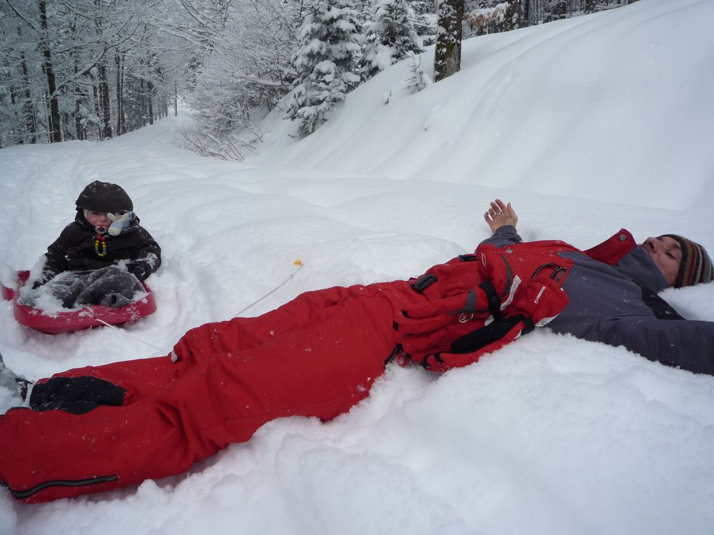 premire leçon de ski au Ballon d'alsace - fevrier 2010