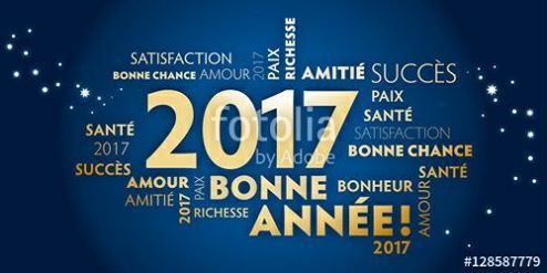 Je vous présente mes meilleurs vœux et j'espère de tout cœur que vos souhaits, même les plus fous ou les plus impossibles, seront exaucés. Bonne et heureuse année 2017