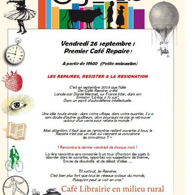 Vendredi 26 septembre: CAFE REPAIRE !