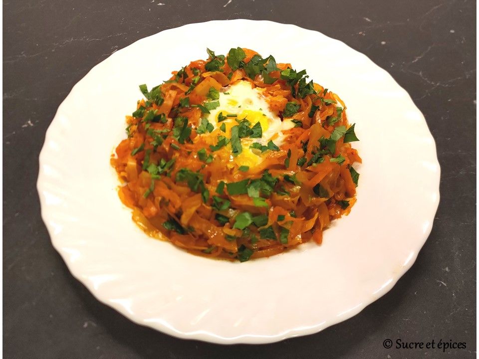 Chakchouka au chou - Recette en vidéo