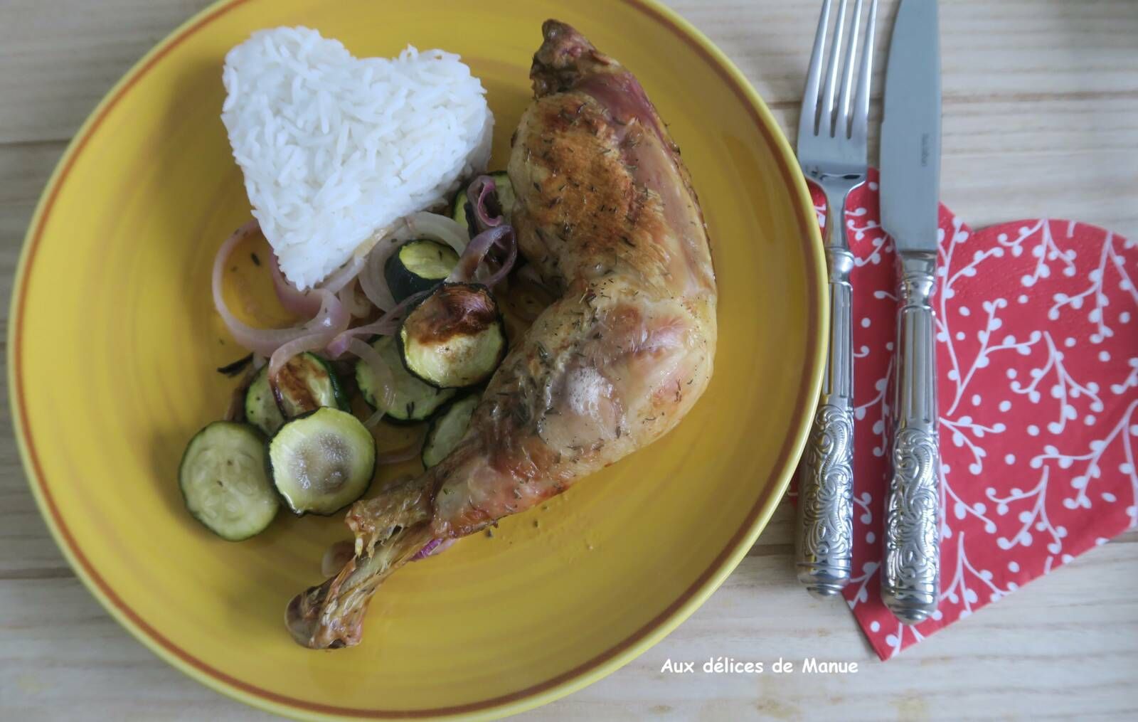 poulet, cuisse de poulet, volaille, courgette, extra crisp