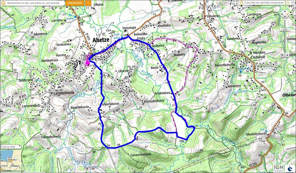 Promenade du tour d'Ahetze (Pyrénées-Atlantiques 64) A