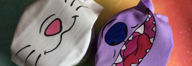  Masques alternatif en tissu Marie et Stitch 