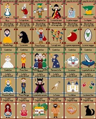 Un jeu de sept familles à broder  , ça vous dit ? 