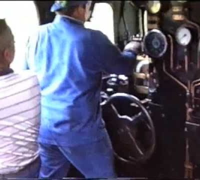 Patinage bien maitrisé dans une rampe de la locomotive vapeur 141TD740 avant Eymoutiers