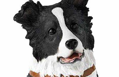 statue border collie