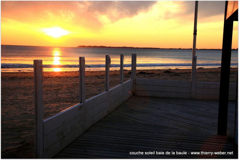 Couché de soleil baie de La Baule - Photos Thierry Weber Photographe de Mer Guérande La Baule