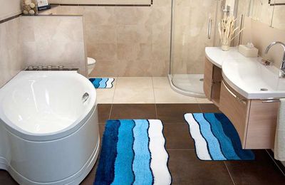 Make the bath mat an impressive accent in your bathroom