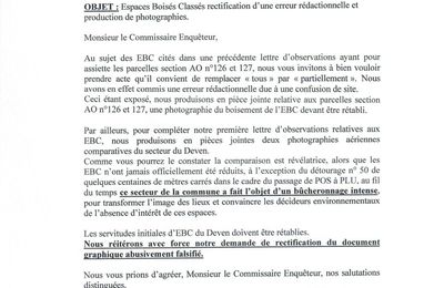 Révision générale du PLU : Espaces Boisés Classés rectification d’une erreur rédactionnelle et production de photographies