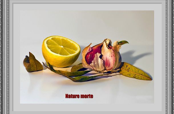 Dessin et peinture - vidéo 2941 : Nature morte à l'ail, au citron et aux feuilles de laurier 4, 5 et 6 ( les glacis) - acrylique ou huile.