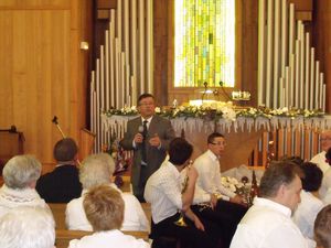 Un concert et des chorales pour fêter le 50ème anniversaire de l'église néo-apostolique à Algrange en 2011