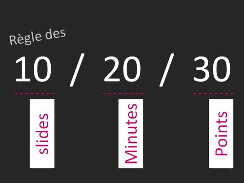 Présentation percutante : Règle des 10/20/30 de Guy Kawasaki - #TalksLab //  Slidologie, Storytelling et Art oratoire pour des présentations percutantes  : Mode d'emploi et Best-Practices