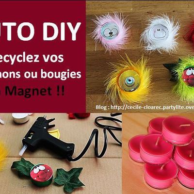 Vidéo YouTube : Tuto DIY Recyclage Bouchon plastique ou Bougie en magnet rigolo !
