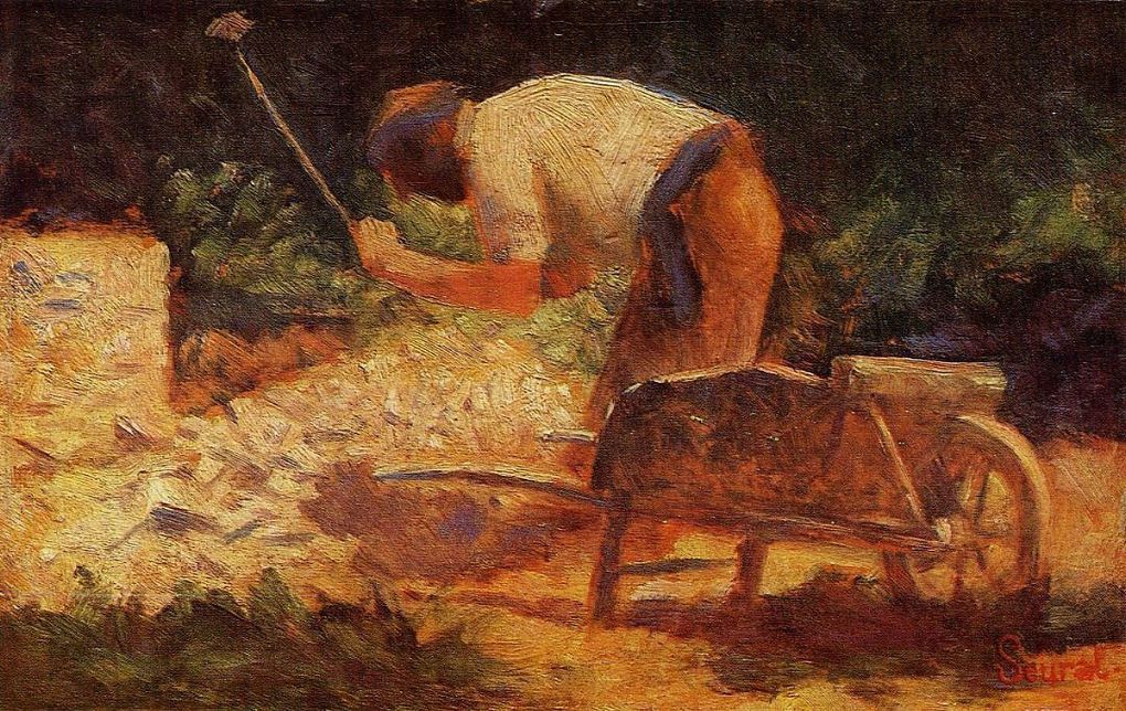 Georges Seurat (Paris 2 décembre 1859 - Paris 29 mars 1891), peintre français, pionnier du pointillisme et du divisionnisme que l'on peut qualifier d'impressionnisme scientifique. Peintre de genre, figures, portraits, paysages animés, paysages, pe