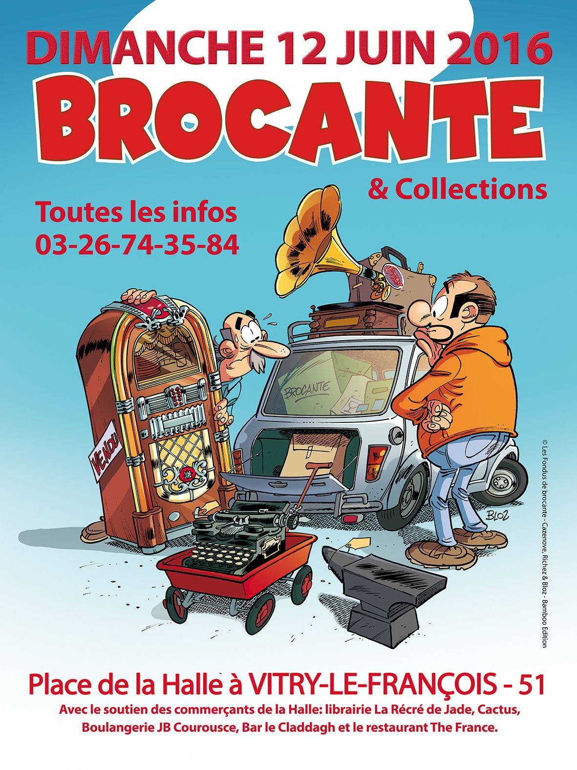 Brocante de la Halle et Foire aux collections - Dimanche 12 Juin 2016