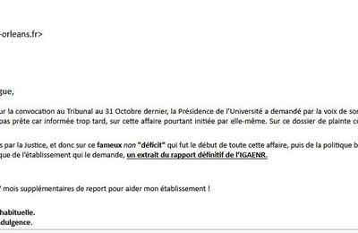 Courriel de l'ex-Président, Y. Touré, à l'université (22/11/19) : Candidatures & Convergence (sic!)