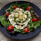 Salade de Delphine (champignons crus-fromage) - La tendresse en cuisine