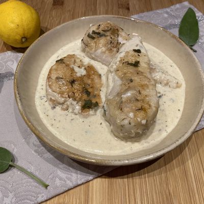 Poulet crémeux à l'ail et au citron