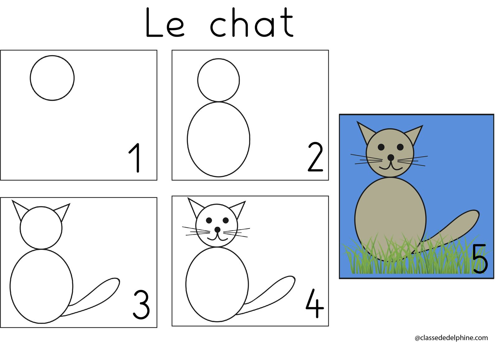 Dessiner Un Chat Facile Maternelle Dessiner un chat - Le blog de Delphine