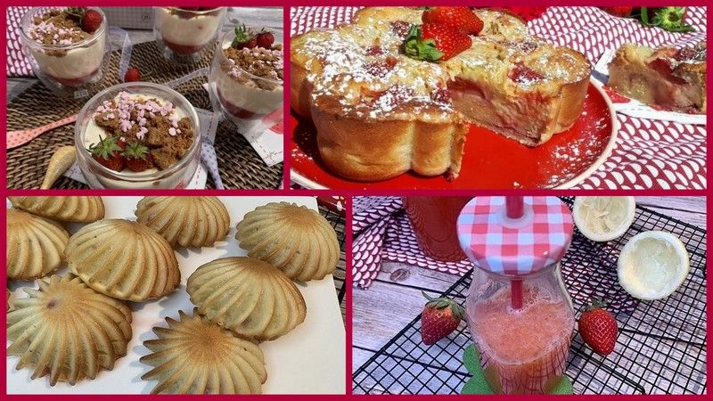 4 Desserts avec des fraises