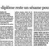 Journal Le Parisien « Le diplôme reste un sésame pour l’emploi » (23 Juillet 2008)