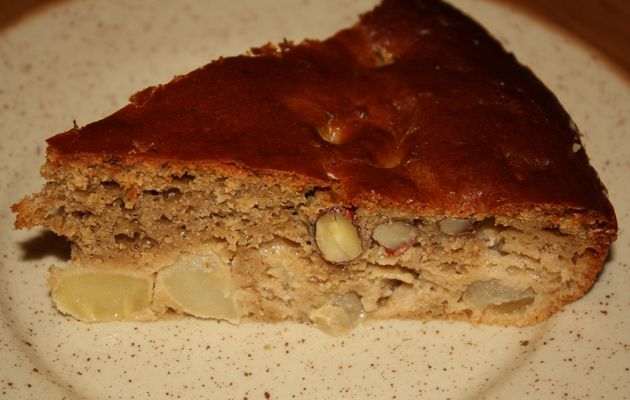Gâteau au yaourt (revisité) aux pommes et aux noisettes et sa variante chocorange