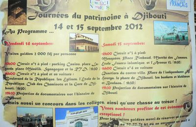 14 et 15 septembre 2012-Journées du patrimoine à Djibouti