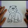 Como dibujar un gorilla paso a paso 3
